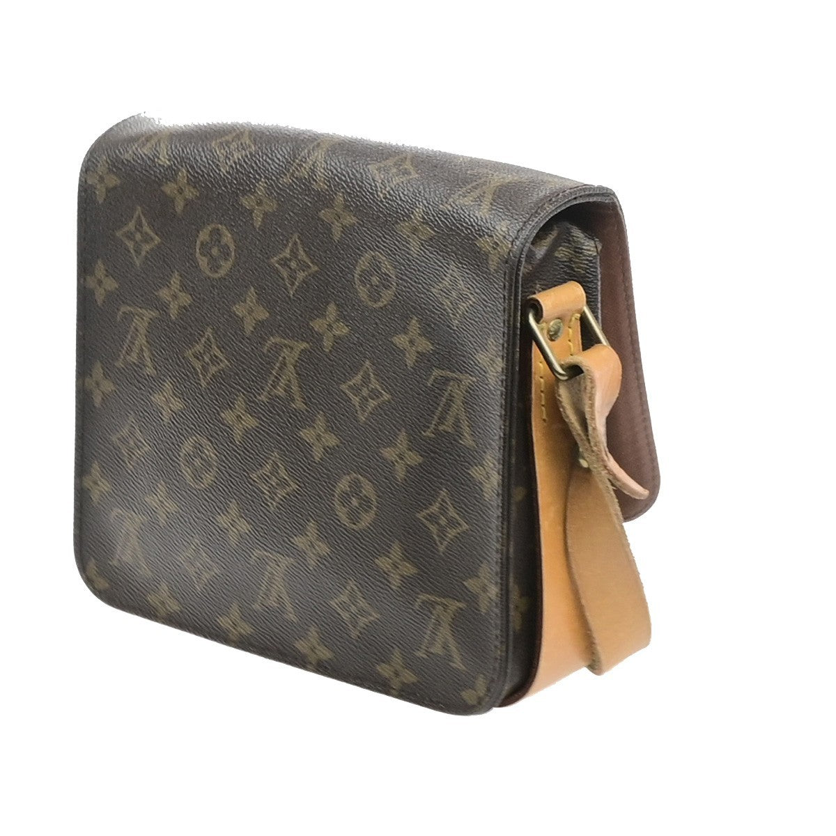LOUIS VUITTON Cartouchiere MM Shoulder Bag Monogram Leather Brown M51253 82YJ225