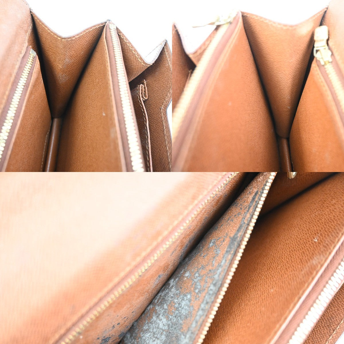 LOUIS VUITTON Concorde Hand Bag Monogram Leather Brown France M51190 89MA598