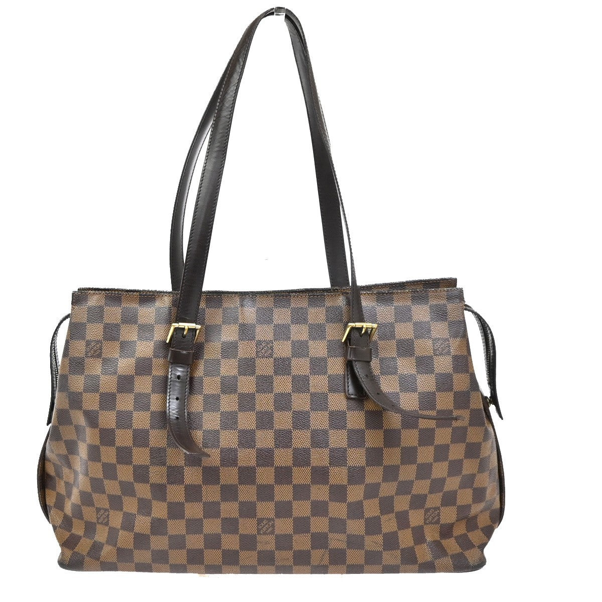 LOUIS VUITTON Chelsea Shoulder Tote Bag Damier Ebene Leather BN N51119 85CA791
