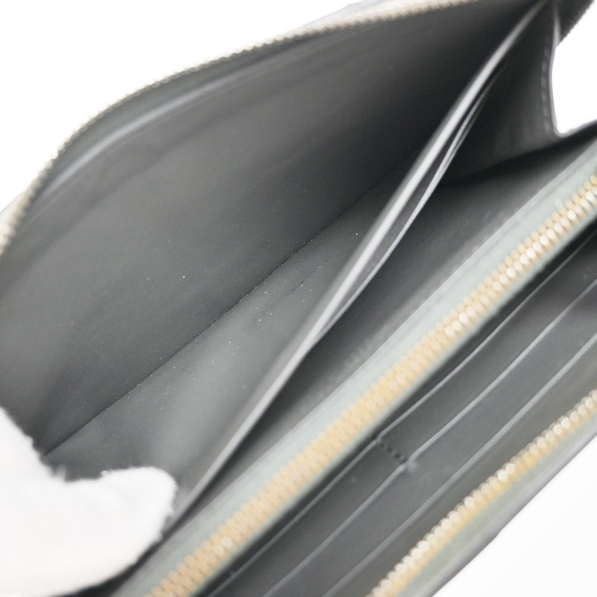 BOTTEGA VENETA Logo Cassette Zip Around Long Wallet Leather Gray Italy 30KP021