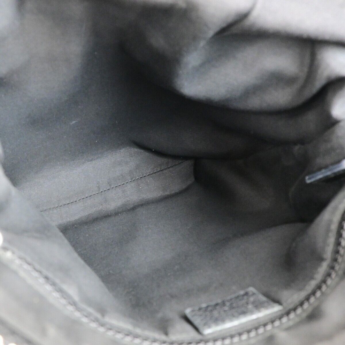 GUCCI GG Pattern Crossbody Shoulder Bag Canvas Leather Black Italy 31EC952