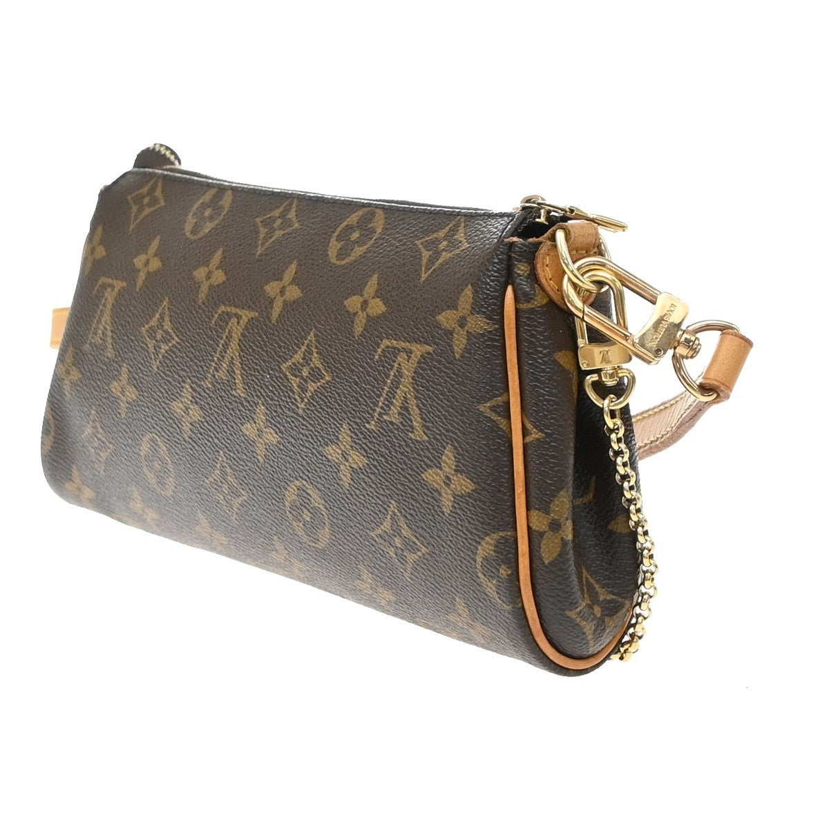 LOUIS VUITTON Eva 2Way Chain Shoulder Bag Monogram Leather Brown M95567 601RQ097
