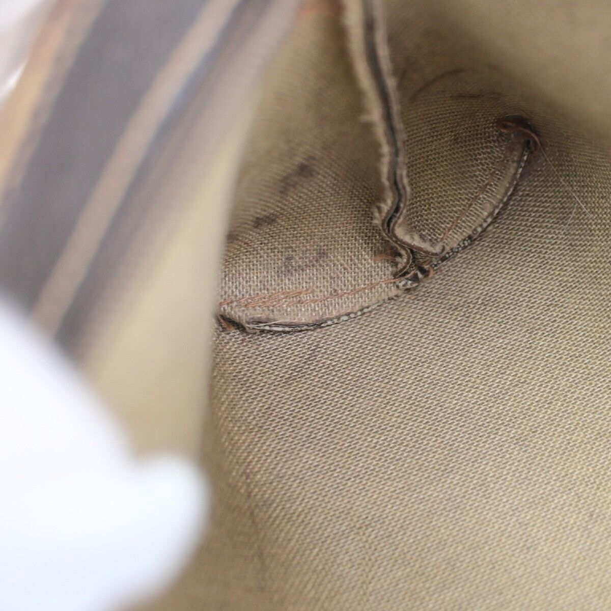 GUCCI Logo GG Pattern Pouch Bag PVC Leather Brown GHW Italy 05SH828