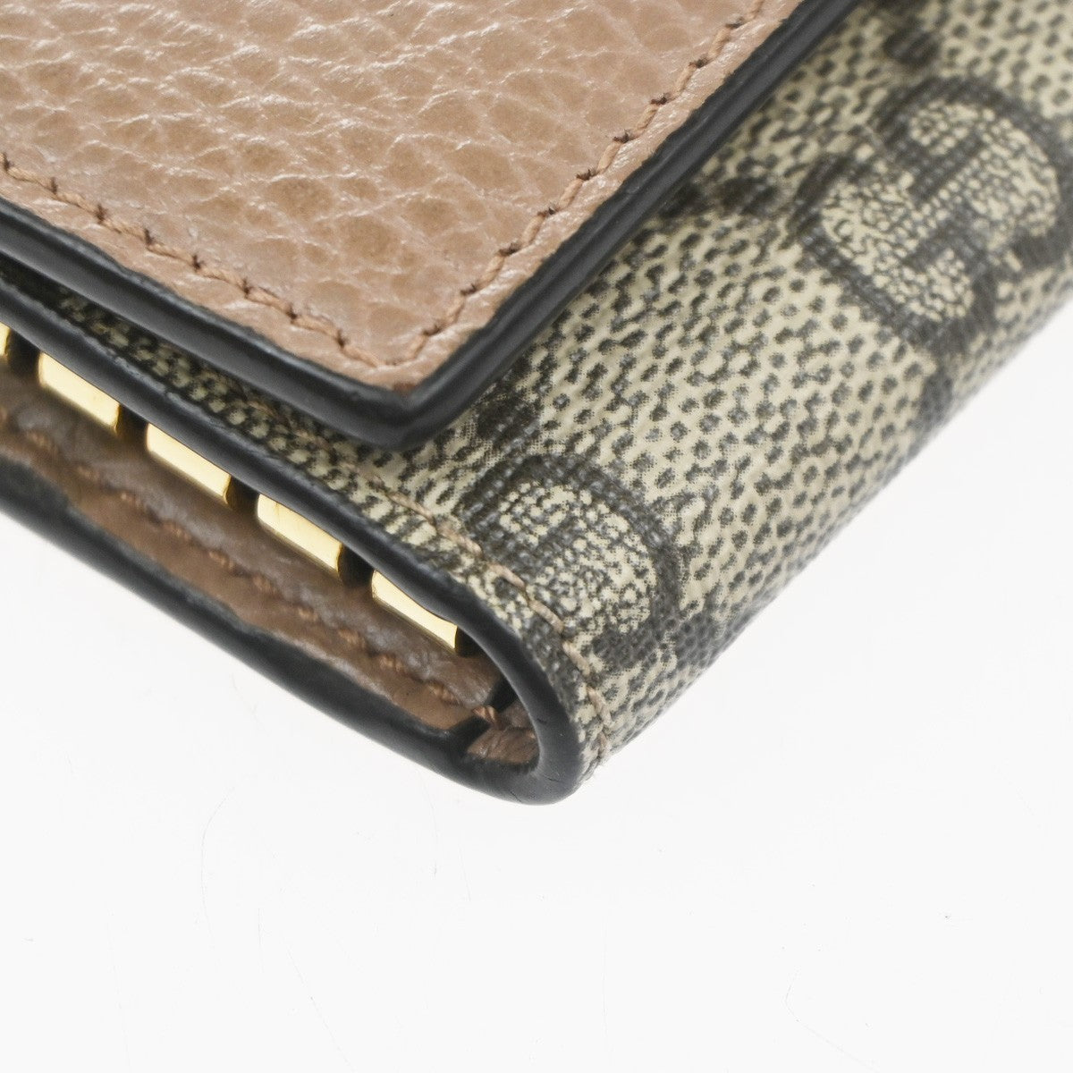 GUCCI Logo GG Marmont 6 Hook Key Case Supreme Leather Beige Italy GHW 61RL941