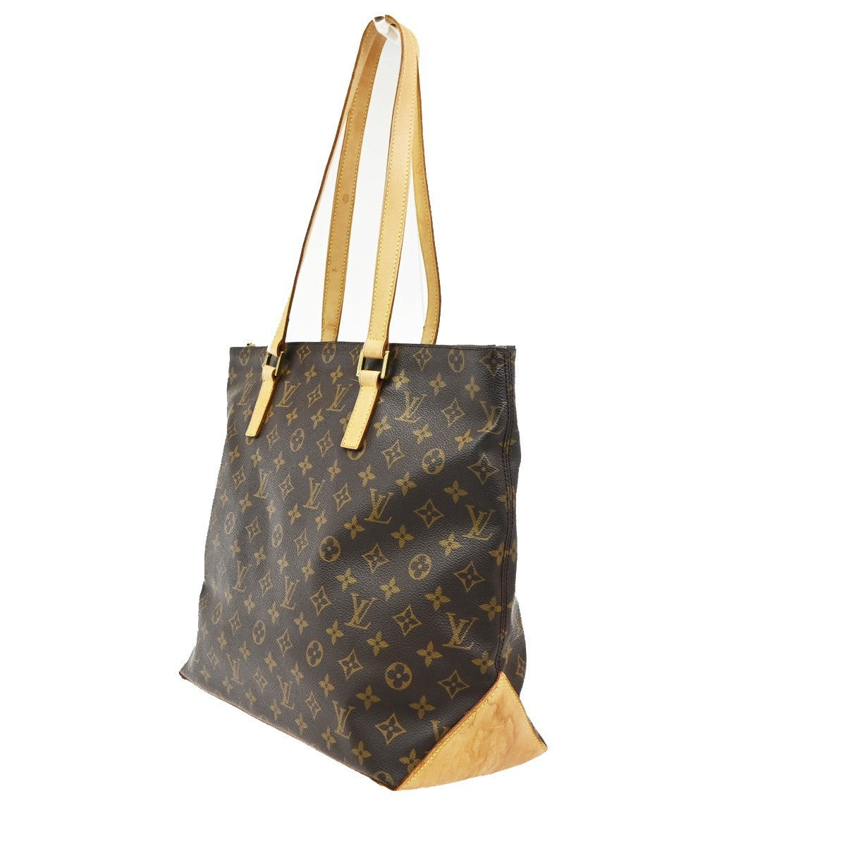 LOUIS VUITTON Cabas Mezzo Shoulder Bag Monogram Leather Brown M51151 13SA084