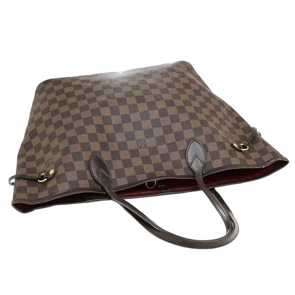LOUIS VUITTON Neverfull MM Shoulder Tote Bag Damier Leather Brown N51105 13ED784