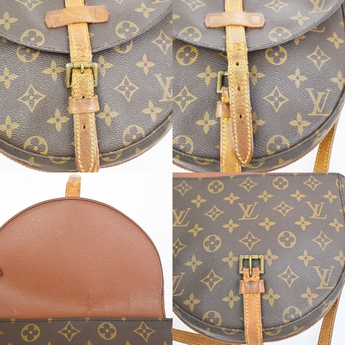 LOUIS VUITTONI Chantilly MM Shoulder Bag Monogram Leather Brown M51233 65AA213