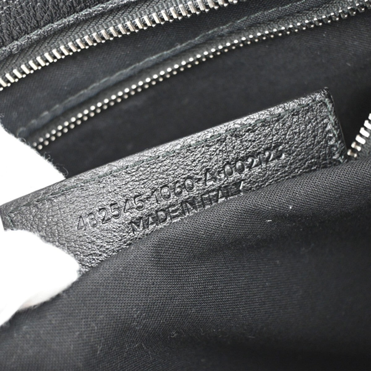 BALENCIAGA Logo Large North South Shopping Shoulder Bag Leather Black 77FB720