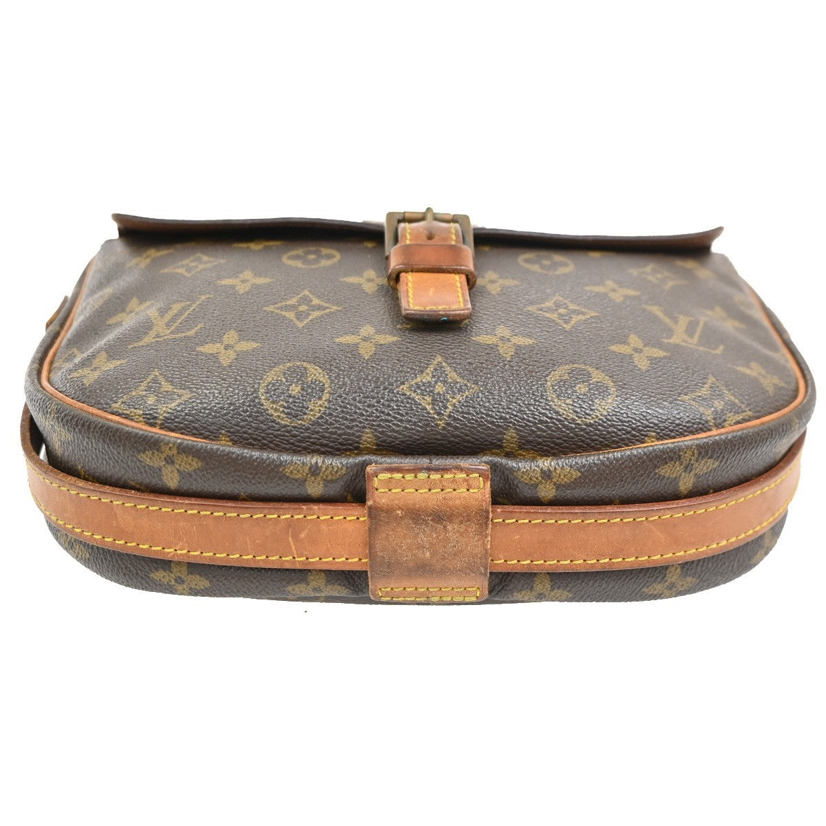 LOUIS VUITTON Jeune Fille GM Shoulder Bag Monogram Leather Brown M51225 05PA053