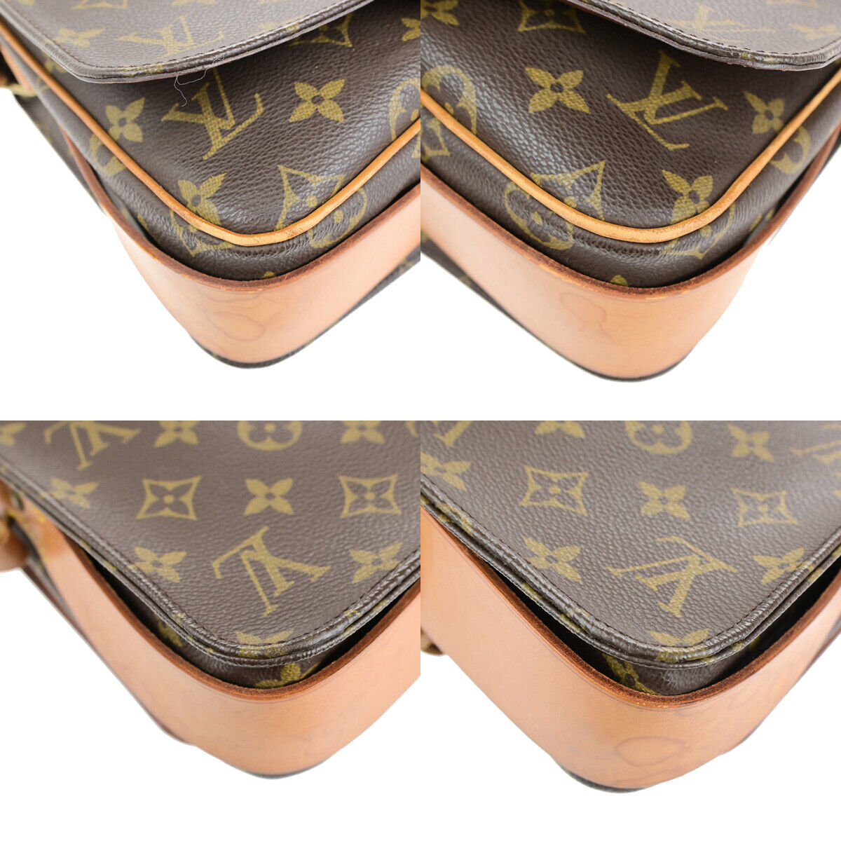 LOUIS VUITTON Cartouchiere MM Shoulder Bag Monogram Leather Brown M51253 62SJ519