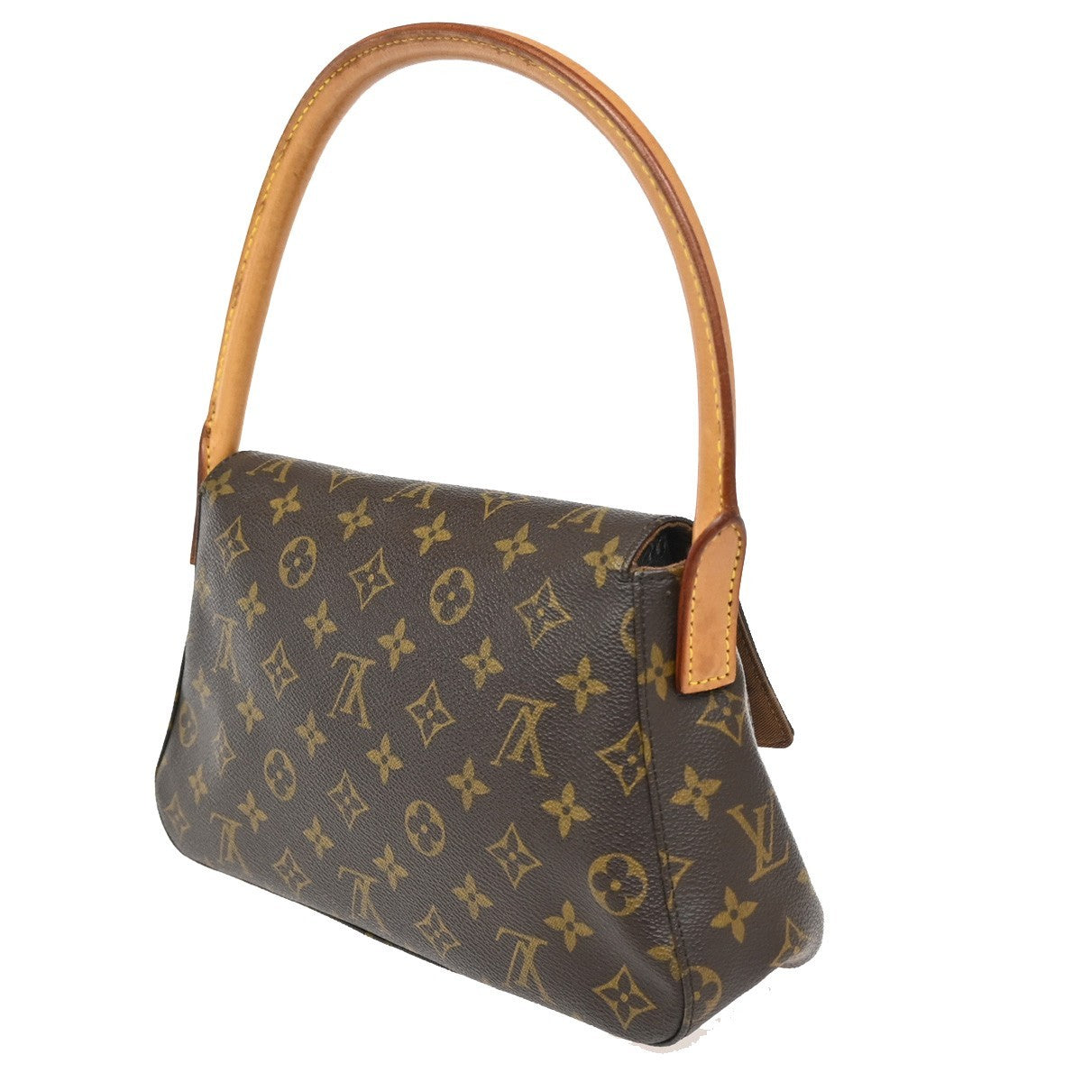 LOUIS VUITTON Mini Looping Hand Bag Monogram Leather Brown USA M51147 13CA555