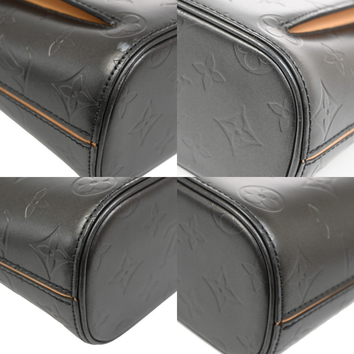 LOUIS VUITTON Alston Shoulder Bag Monogram Mat Leather Noir M55122 98TA397