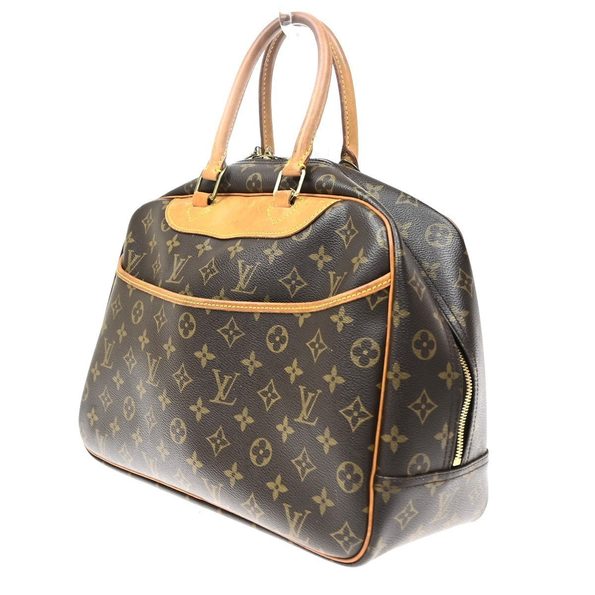 LOUIS VUITTON LV Logo Deauville Hand Bag Monogram Leather Brown M47270 80KD097