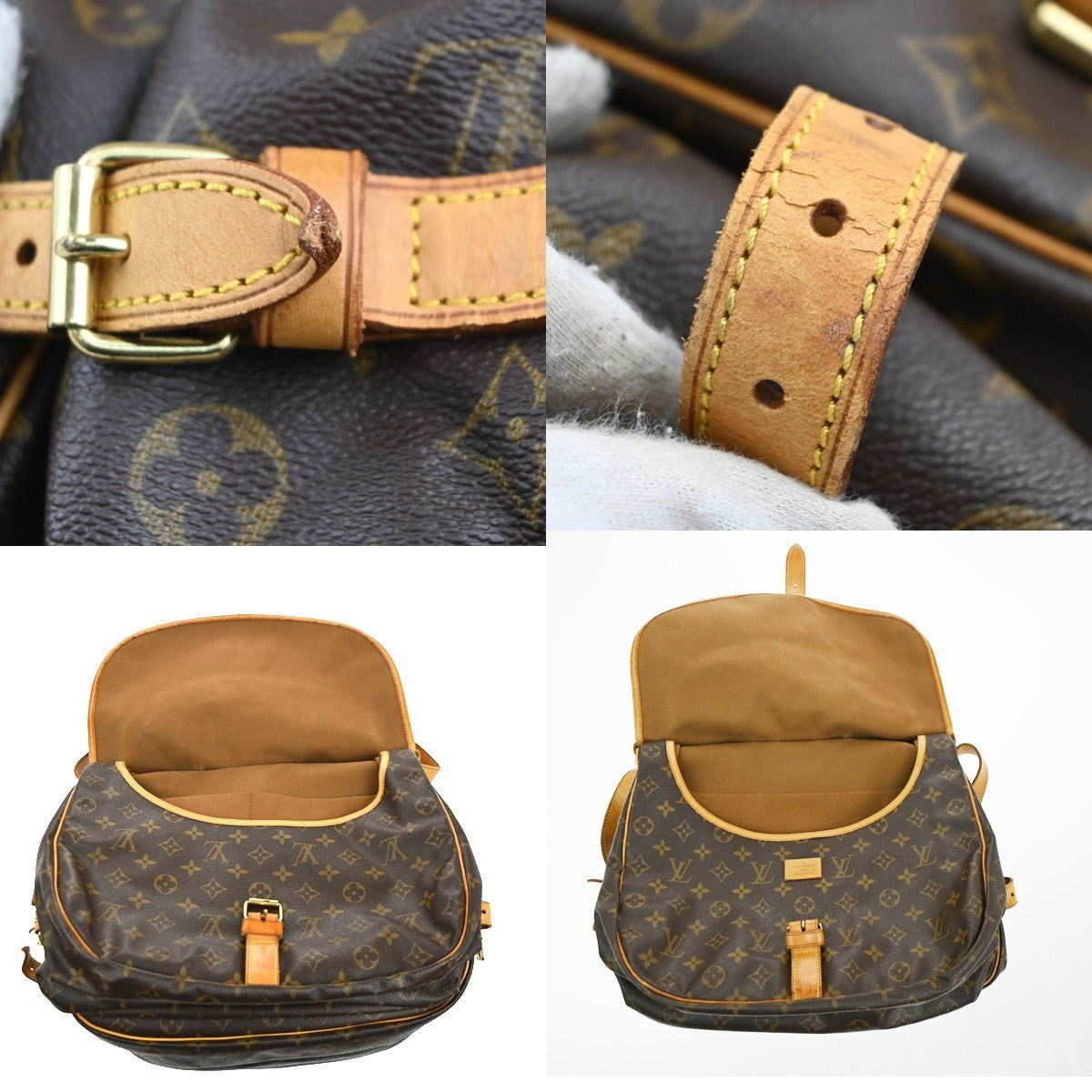 LOUIS VUITTON Saumur 35 Shoulder Bag Monogram Leather BN France M42254 79KC224