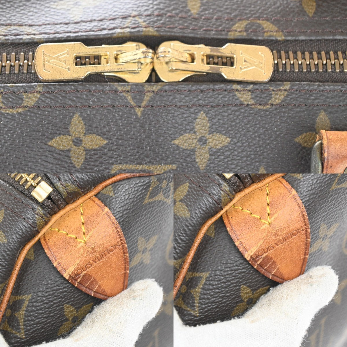 LOUIS VUITTON Keepall 55 Travel Hand Bag Monogram Leather Brown M41424 84MA384