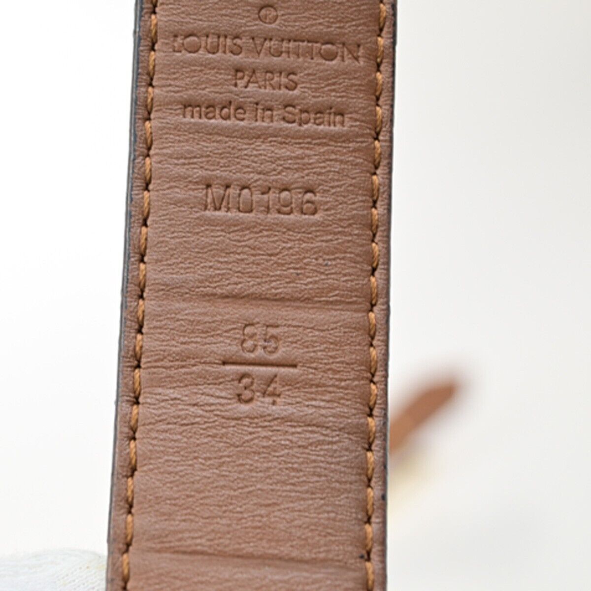 LOUIS VUITTON Dauphine Belt Monogram Leather Brown GHW Spain M0196 39FB176