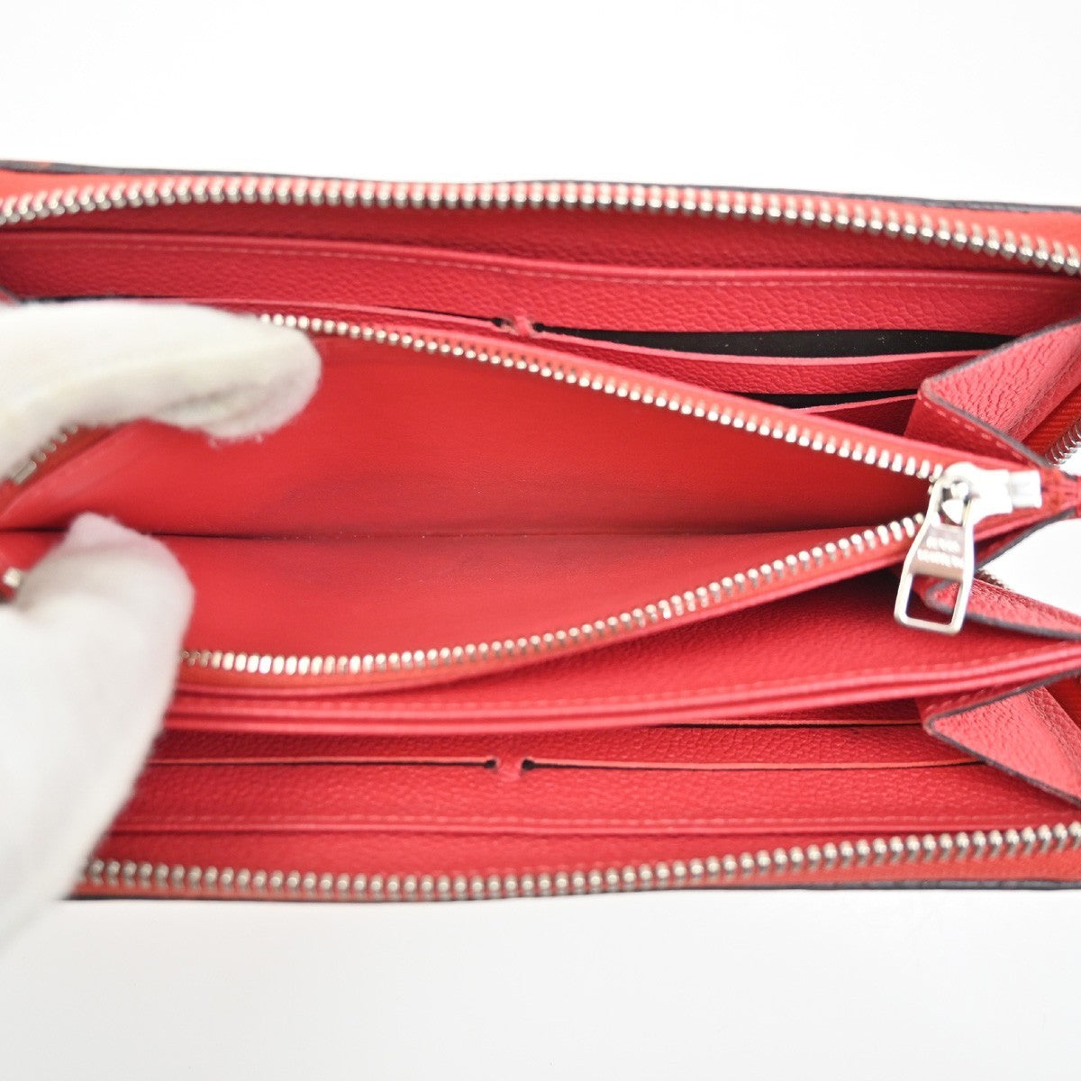 LOUIS VUITTON Zippy Wallet Long Wallet Monogram Empreinte Red M61865 66KC311