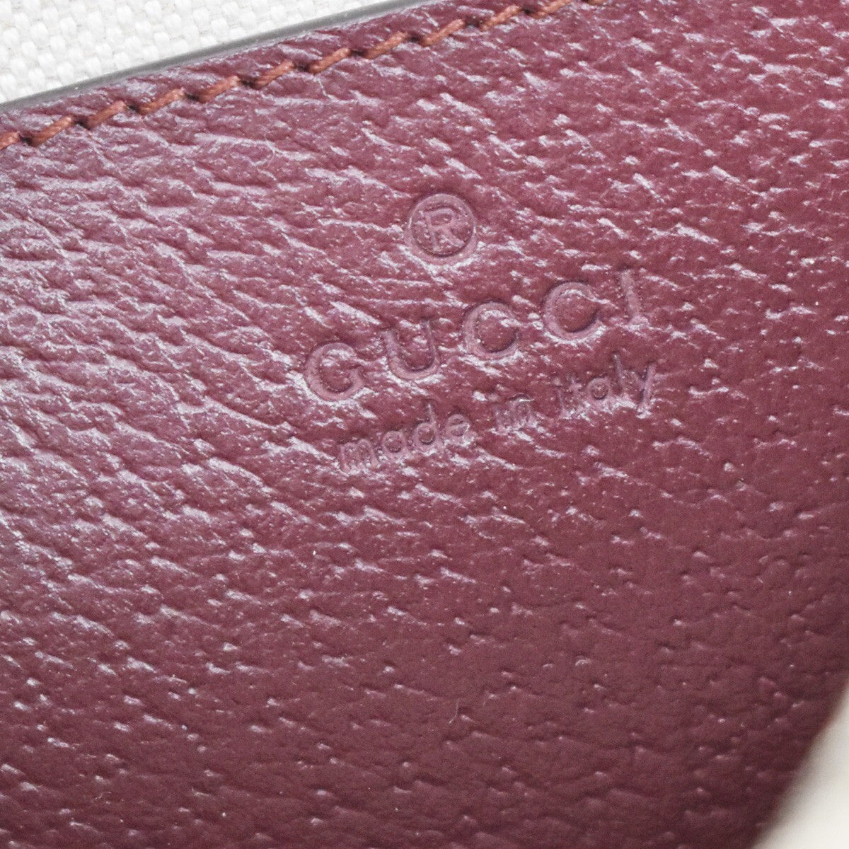 GUCCI Marmont GG Pattern Shoulder Bag Supreme Leather Canvas Brown Red 638RF330