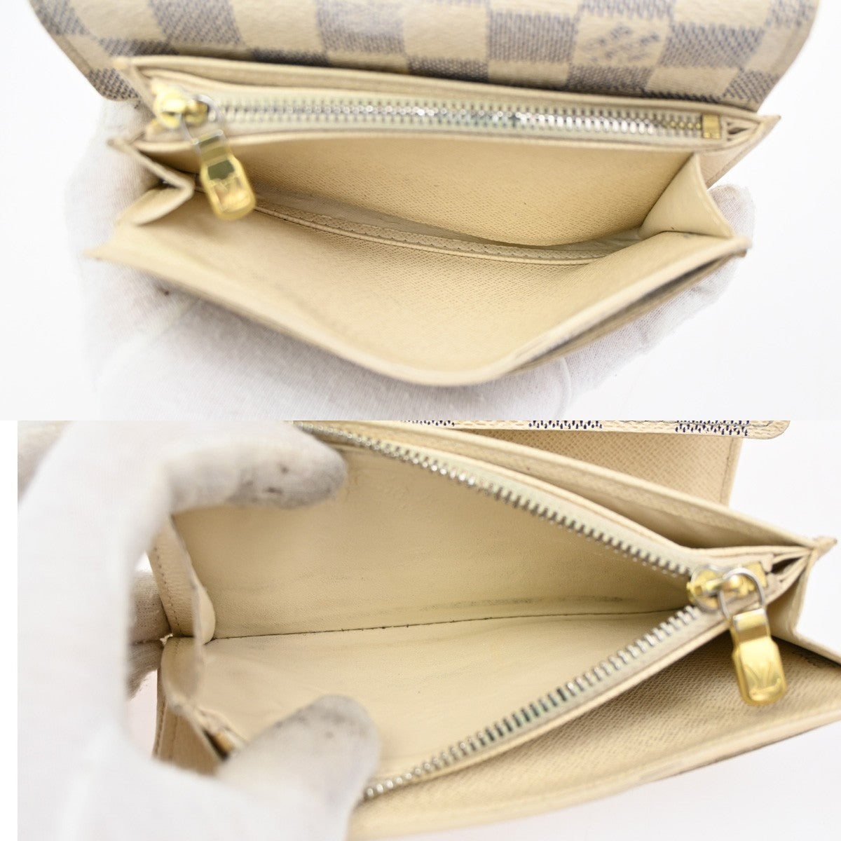 LOUIS VUITTON Portefeiulle Alexandra Wallet Damier Azur Leather N63068 67DA163