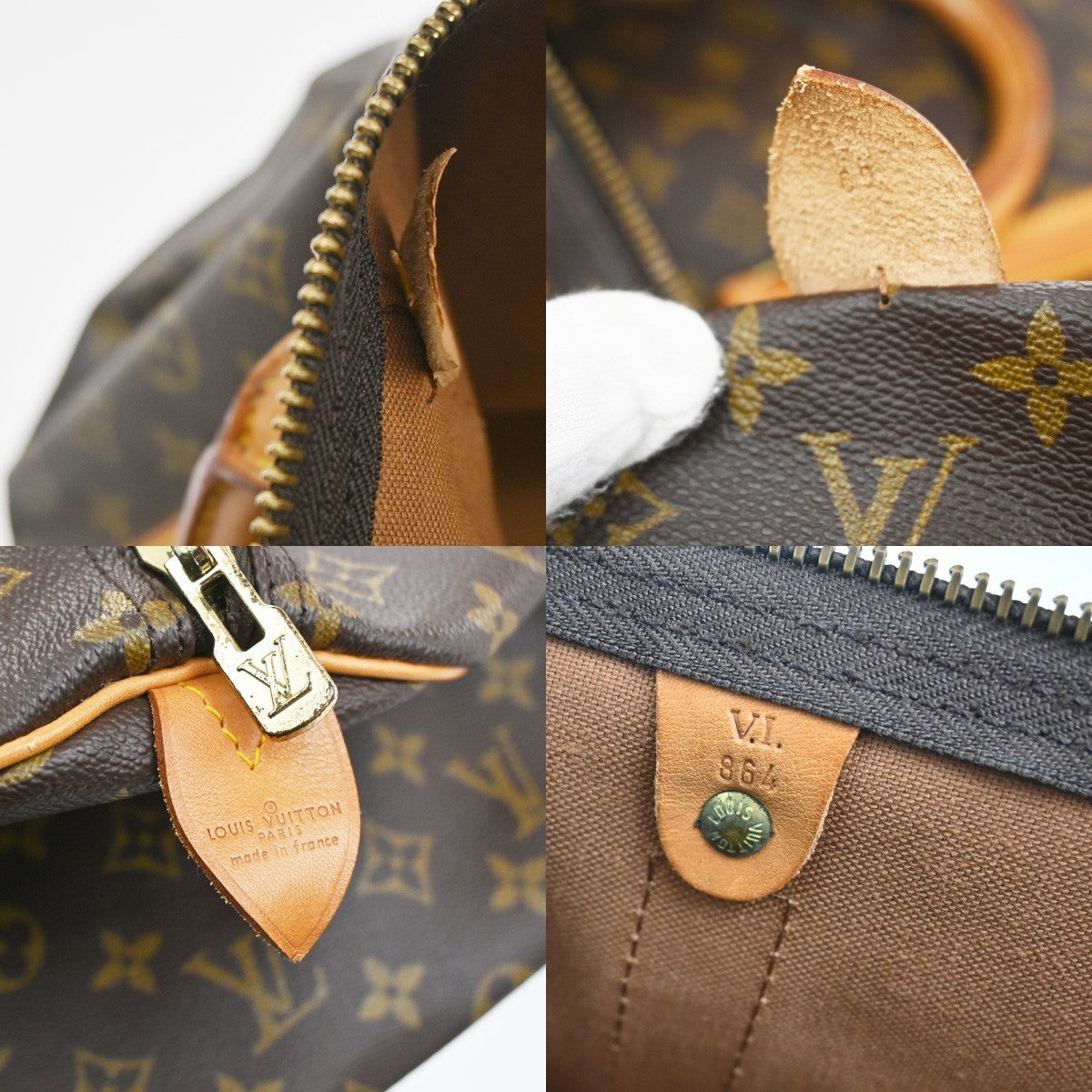 LOUIS VUITTON Keepall 60 Travel Hand Bag Monogram Leather Brown M41422 97CA434