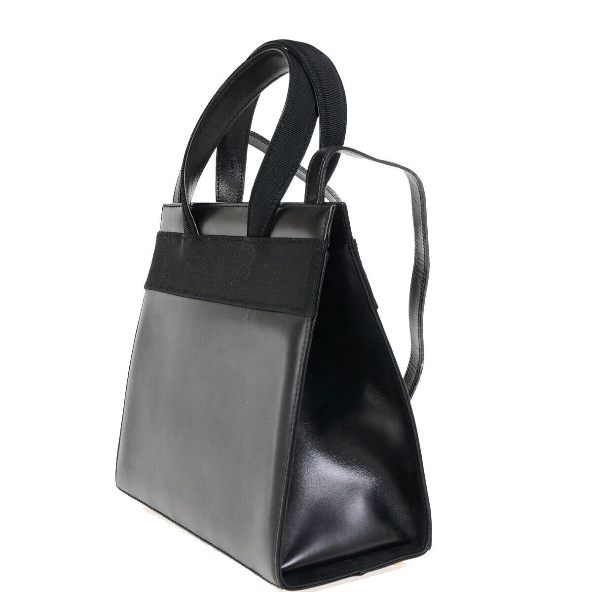 SALVATORE FERRAGAMO Logo Vara 2Way Shoulder Hand Bag Canvas Leather BK 86FA675
