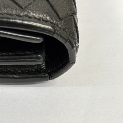 BOTTEGA VENETA Logo Intrecciato Long Bifold Wallet Leather Black 69TA154