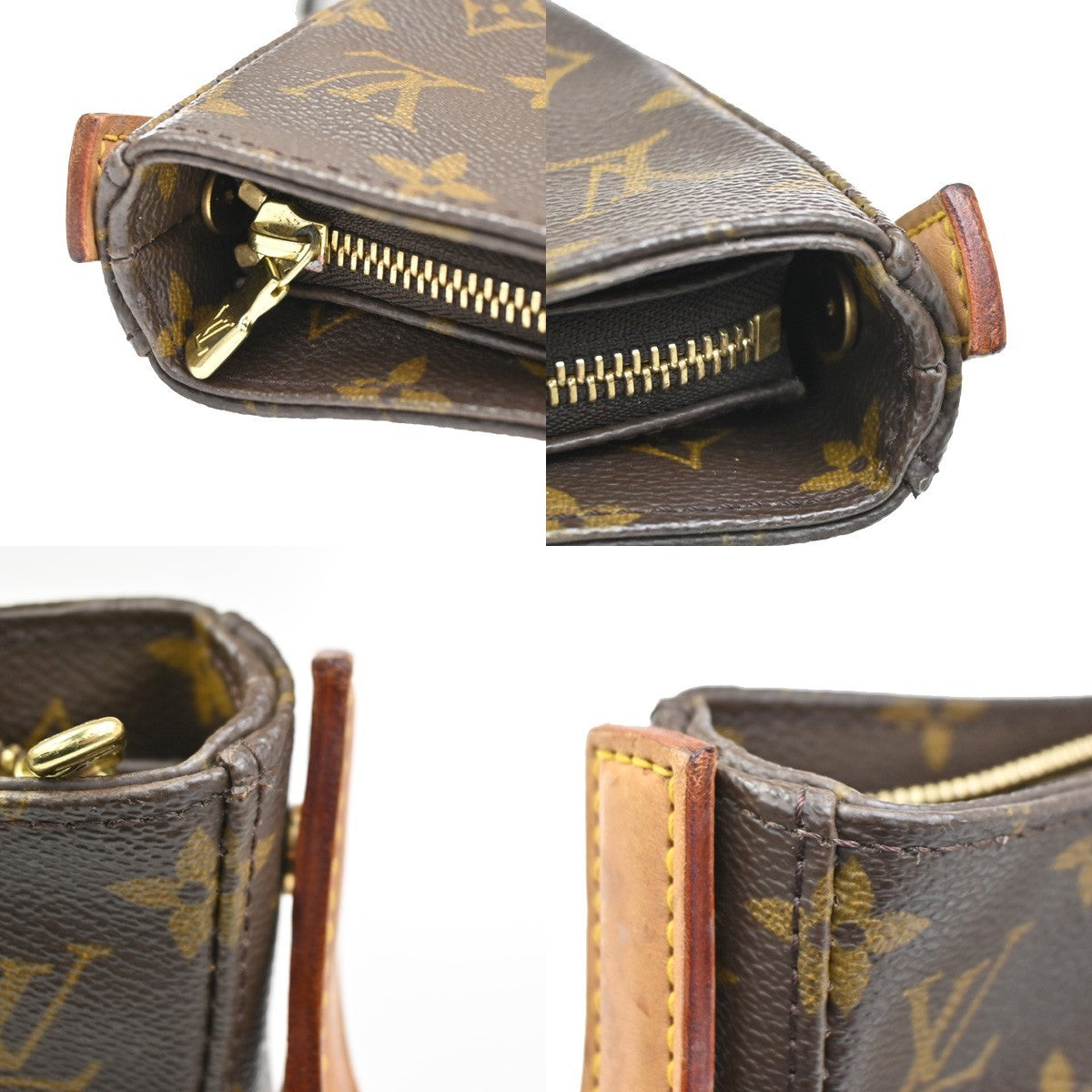 LOUIS VUITTON Logo Looping GM Shoulder Bag Monogram Leather Brown M51145 72CA723