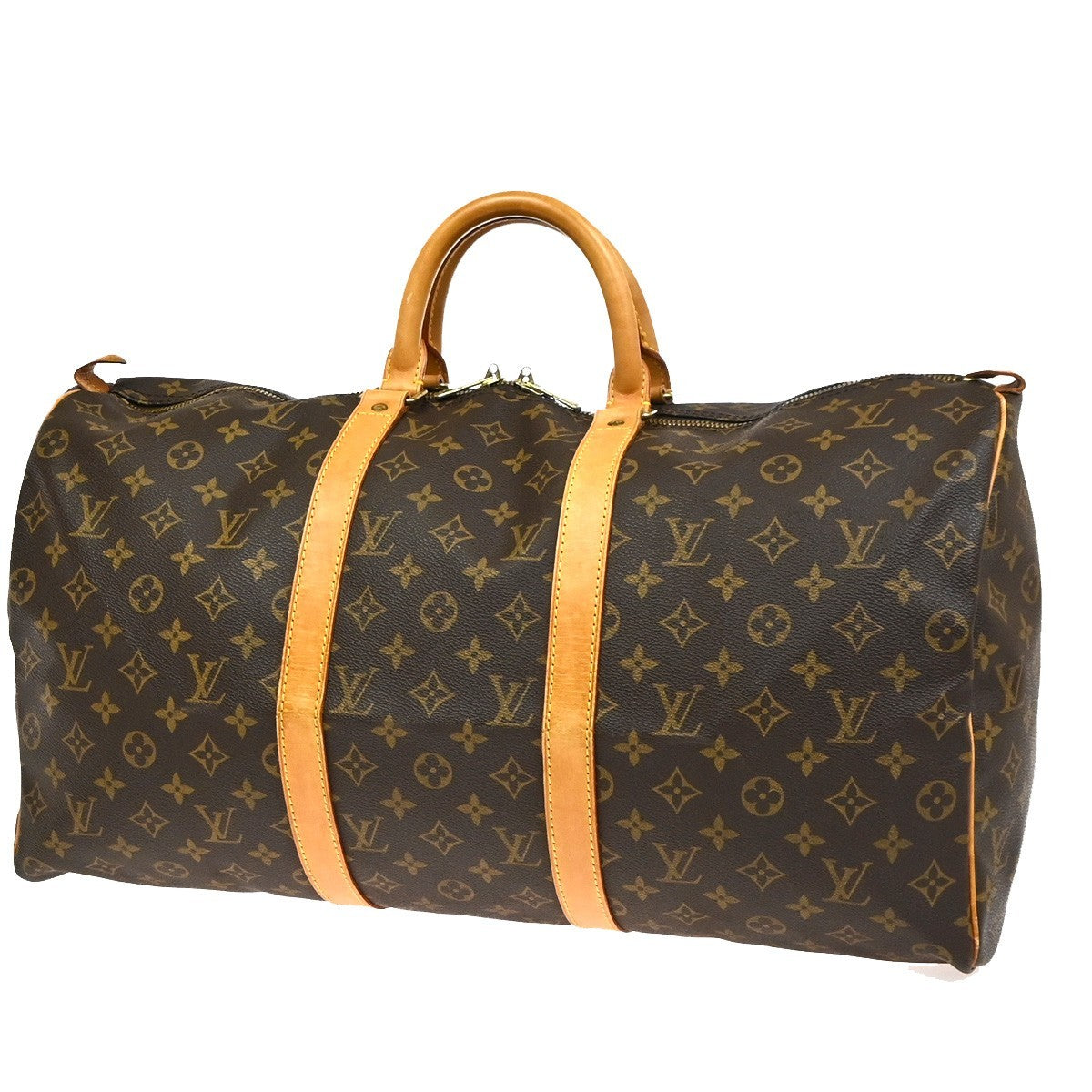 1.Live LOUIS VUITTON Keepall 50 Travel Hand Bag Monogram Leather M41426 16YH913