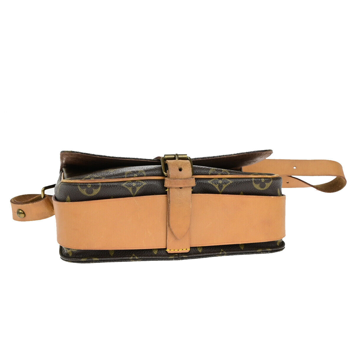 LOUIS VUITTON Cartouchiere MM Shoulder Bag Monogram Leather Brown M51253 86YF102