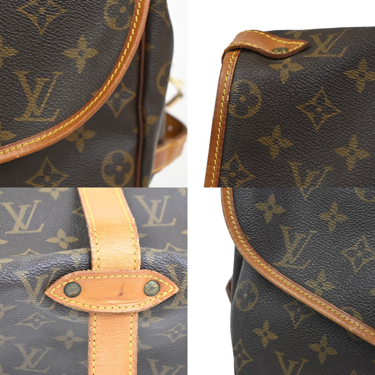 LOUIS VUITTON Saumur 35 Shoulder Bag Monogram Leather BN France M42254 84CA895