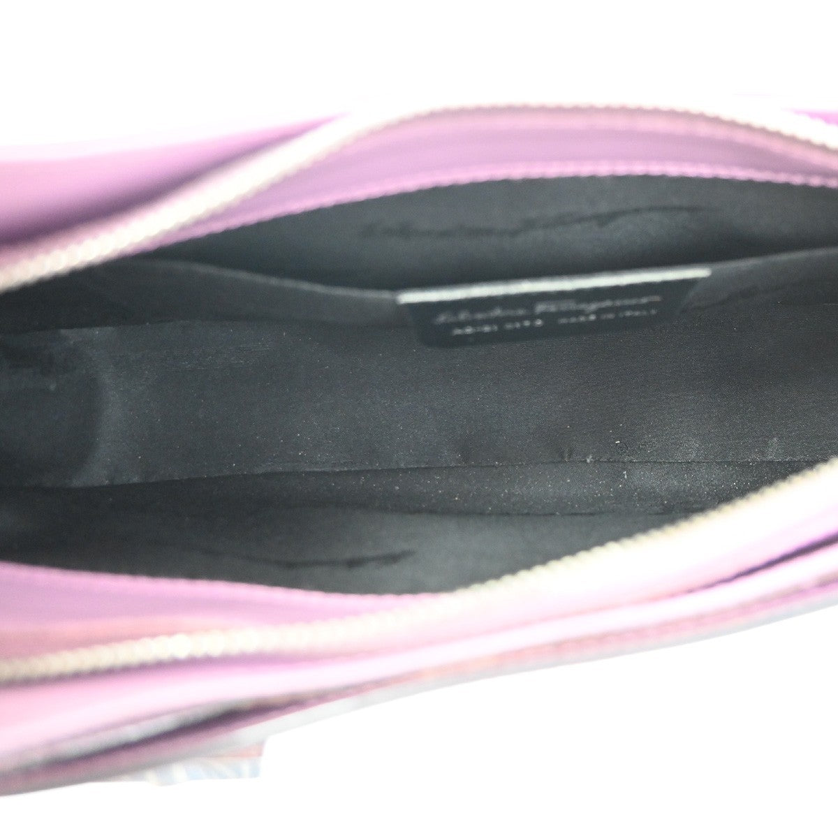 SALVATORE FERRAGAMO Gancini Hobo Shoulder Bag Leather Purple SHW Italy 62ZA306