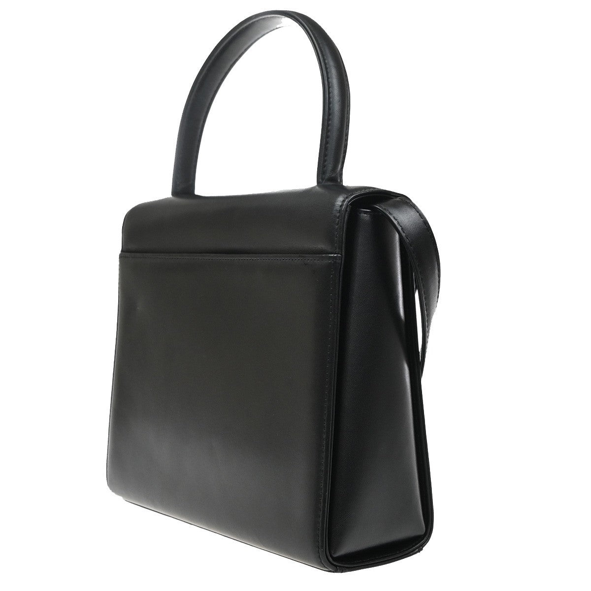 GIVENCHY Logo 2way Shoulder Hand Bag Leather Black GHW Japan 05MA543