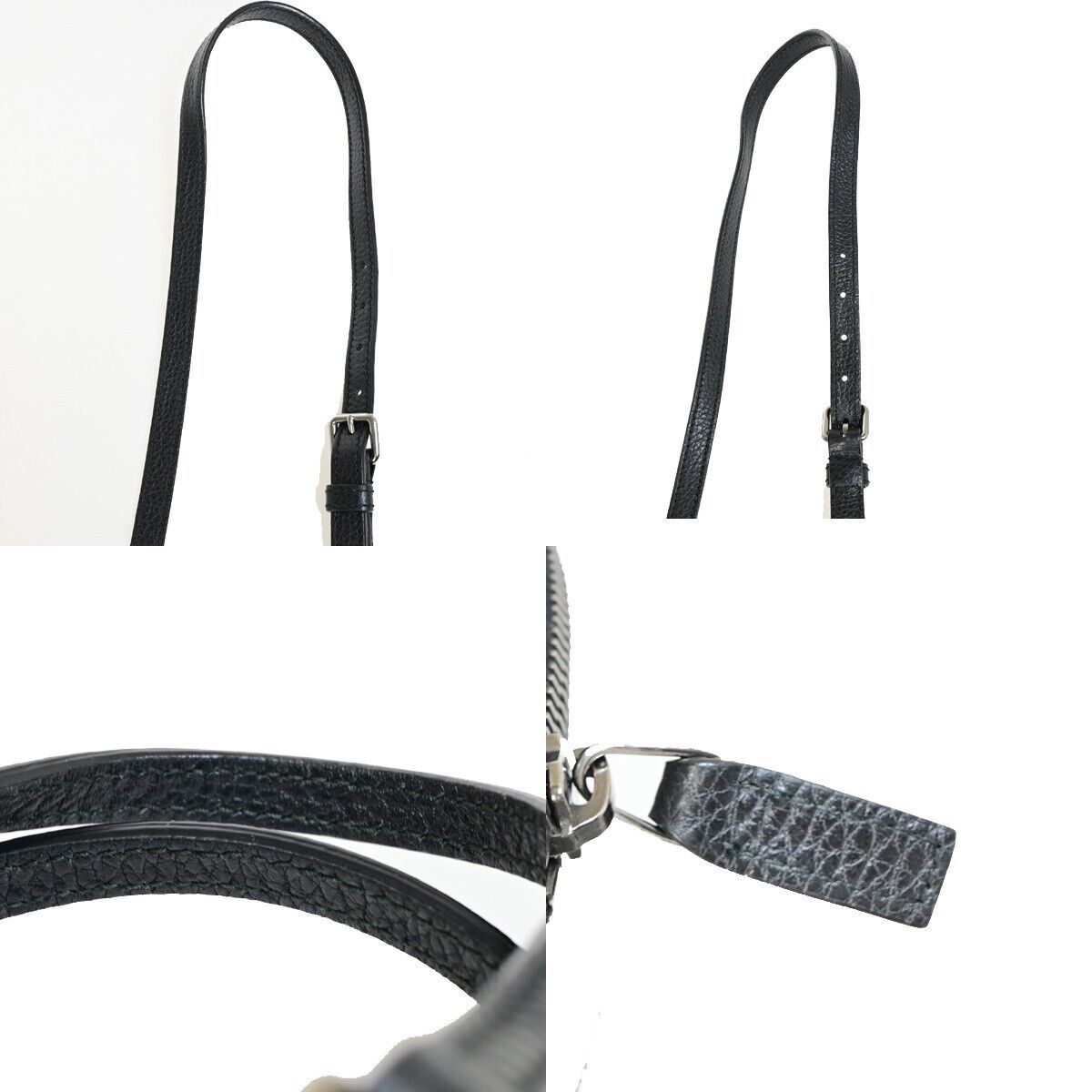 GUCCI GG Pattern 2Way Shoulder Hand Bag Canvas Leather Black Silver 85EB461
