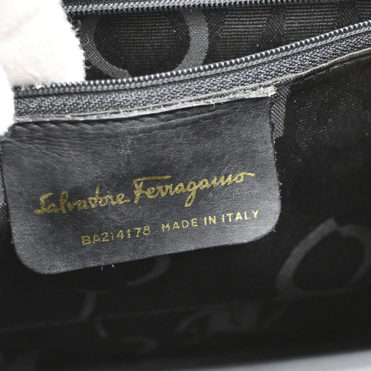 SALVATORE FERRAGAMO Vara Bow 2Way Handbag Canvas Leather Blue GHW Italy 36KB992