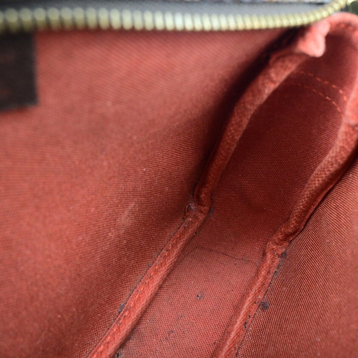 LOUIS VUITTON  Trousse Makeup Hand Bag Damier Ebene Leather Brown N51982 81EC862