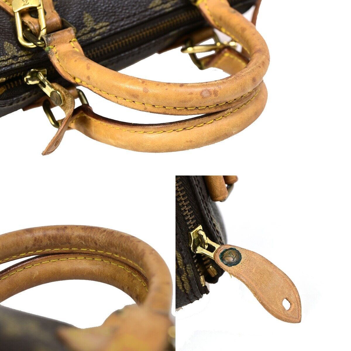 LOUIS VUITTON Mini Speedy 2Way Hand Bag Monogram Leather Brown M41534 11EB585