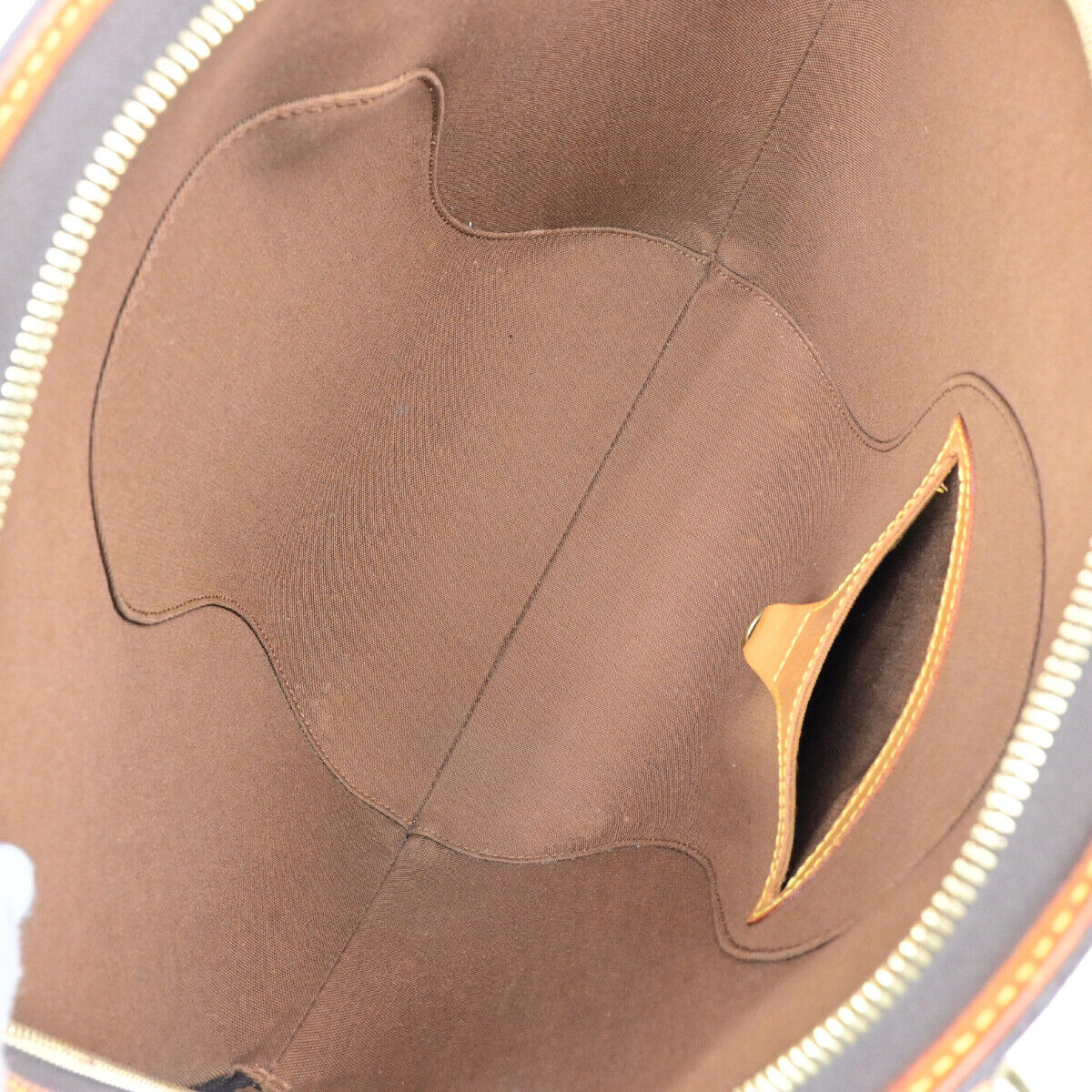 LOUIS VUITTON LV Logo Ellipse MM Hand Bag Monogram Leather Brown M51126 70YG626