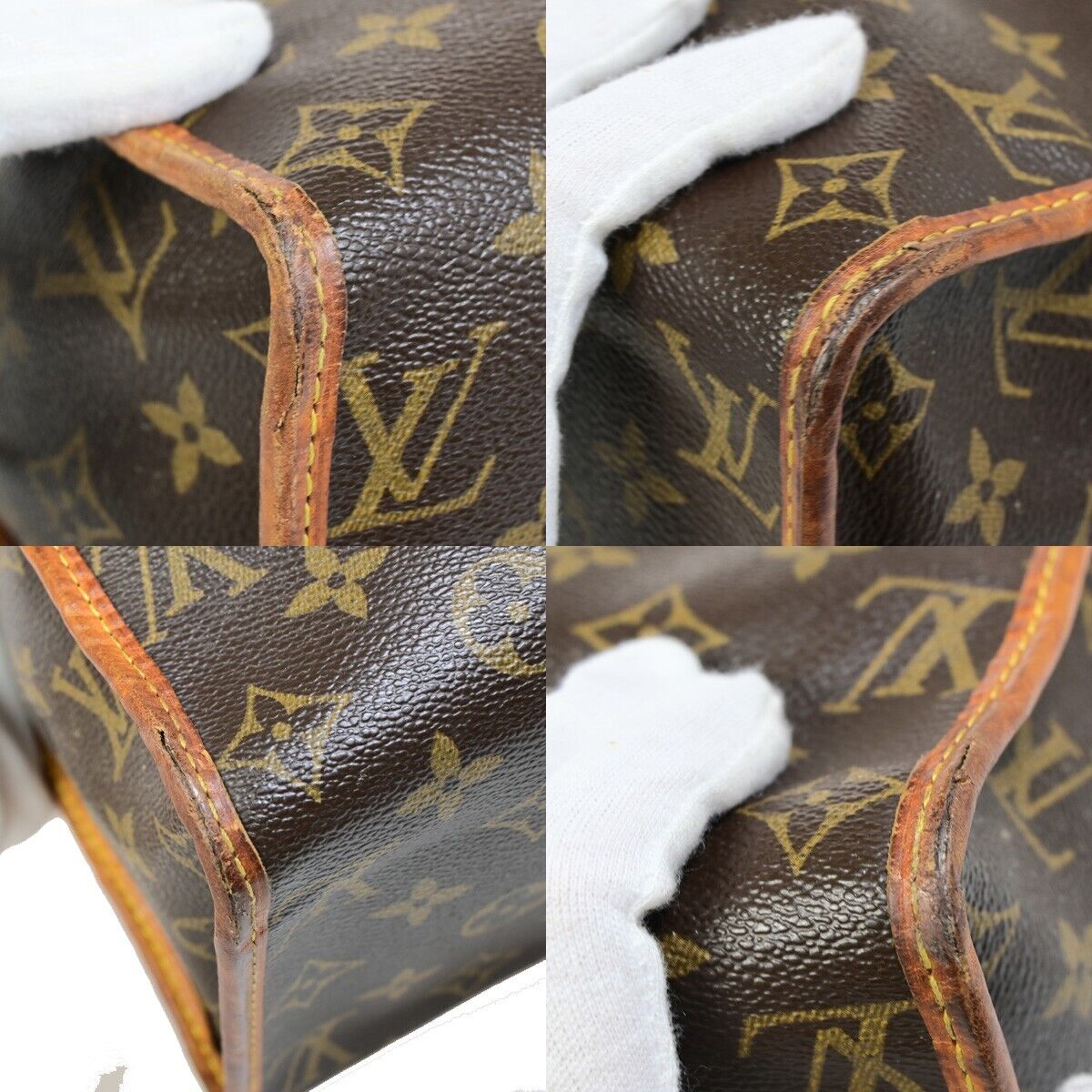 LOUIS VUITTON Popincourt Haut Shoulder Bag Monogram Leather Brown M40007 32EB452