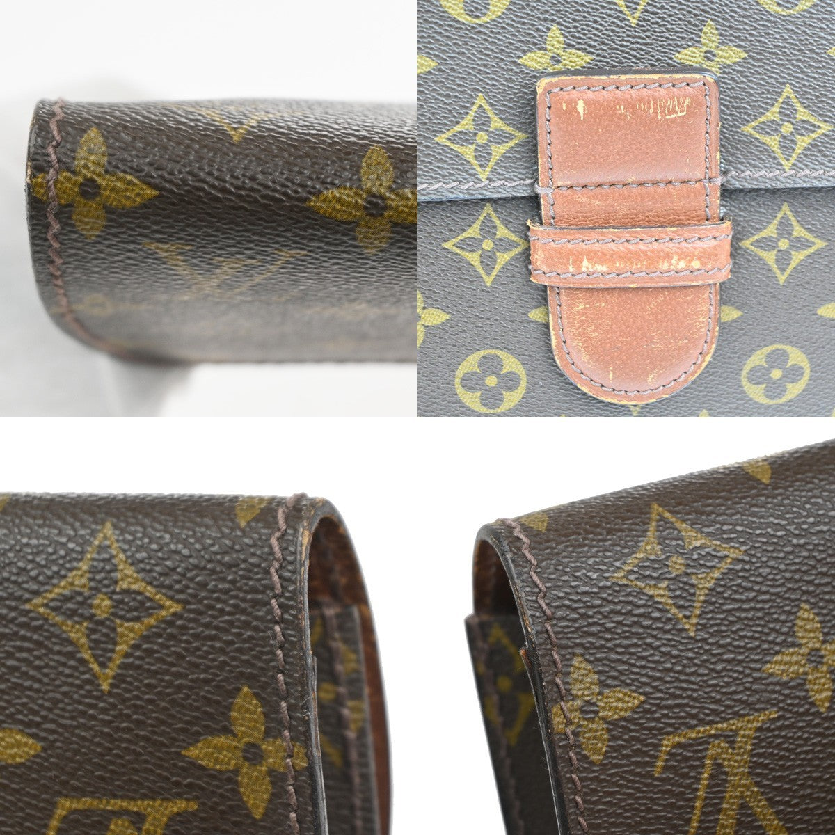LOUIS VUITTON Poche Ministre Clutch Hand Bag Monogram Leather BN M53445 04MA468