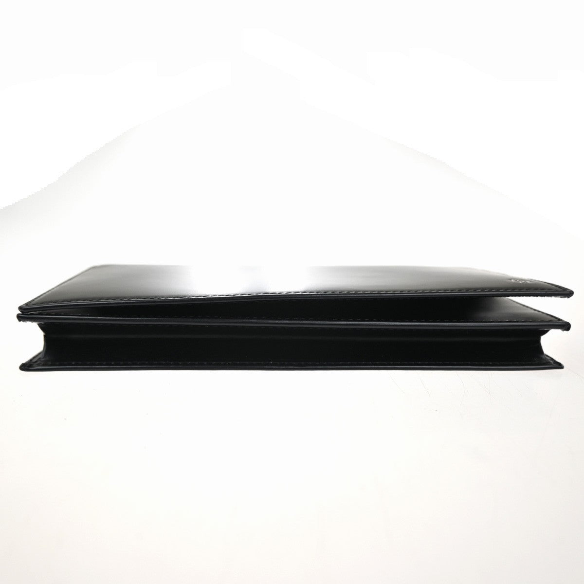 CARTIER Logo Pasha Bifold Long Wallet Leather Black SHW France 69KC345