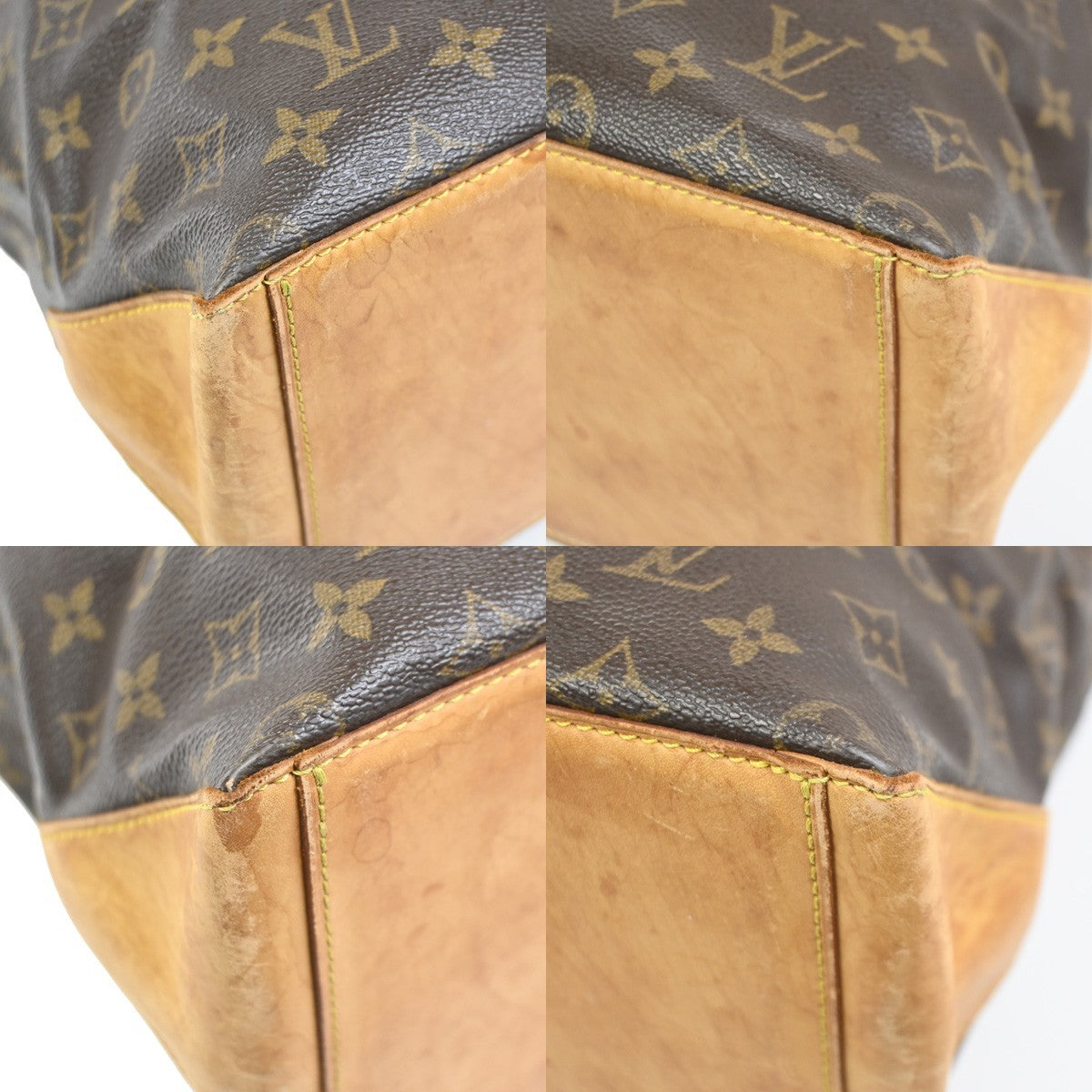 LOUIS VUITTON Cabas Mezzo Shoulder Bag Monogram Leather Brown M51151 85KC239