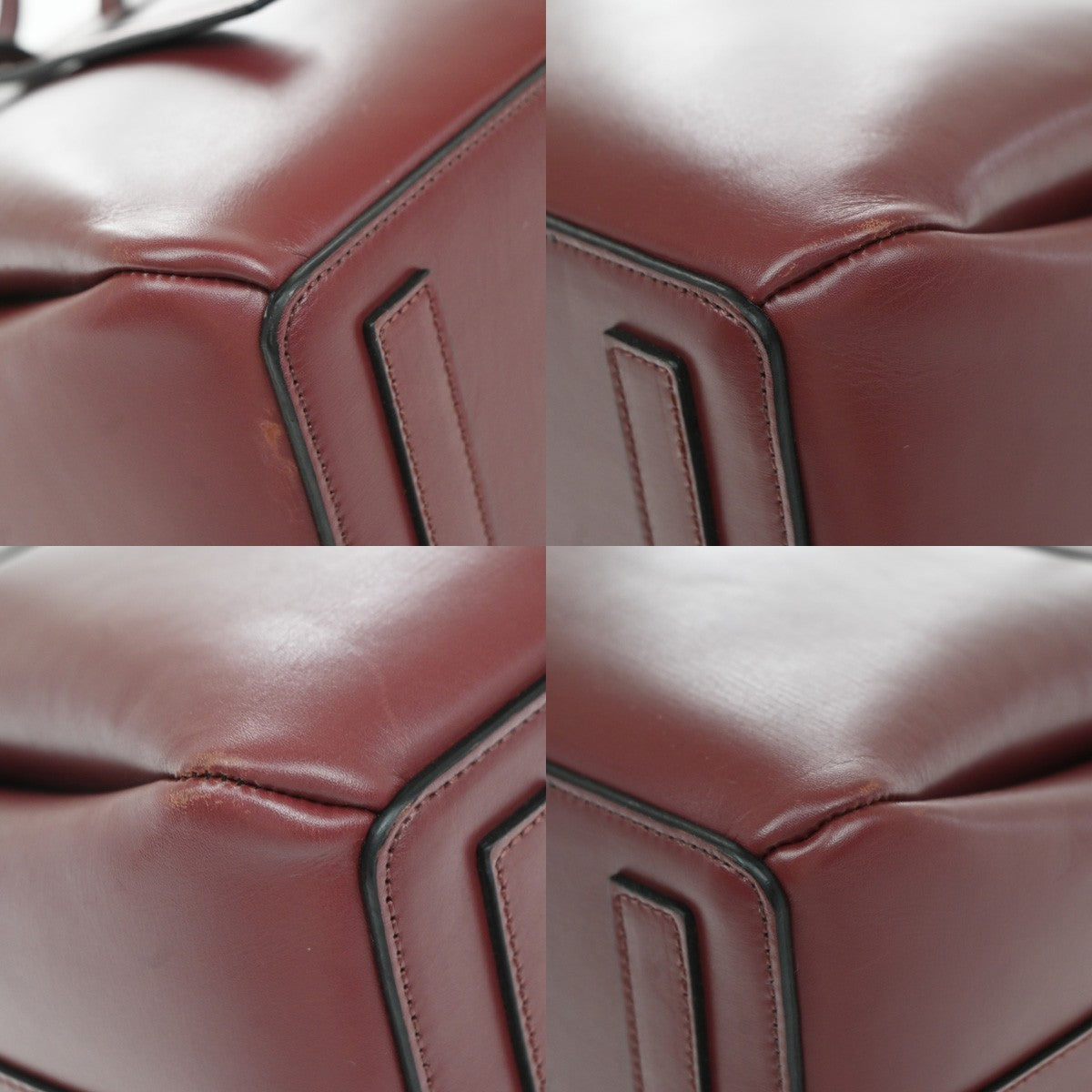 LOEWE Logo Lazo 2Way Shoulder Hand Bag Leather Red Spain 25RF683