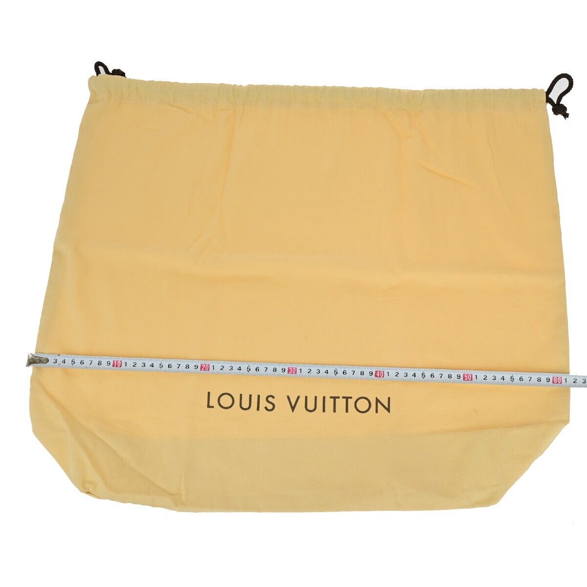 LOUIS VUITTON Logo 10 Set Dust Bag Drawstring Canvas Cotton Beige Brown 09YG351