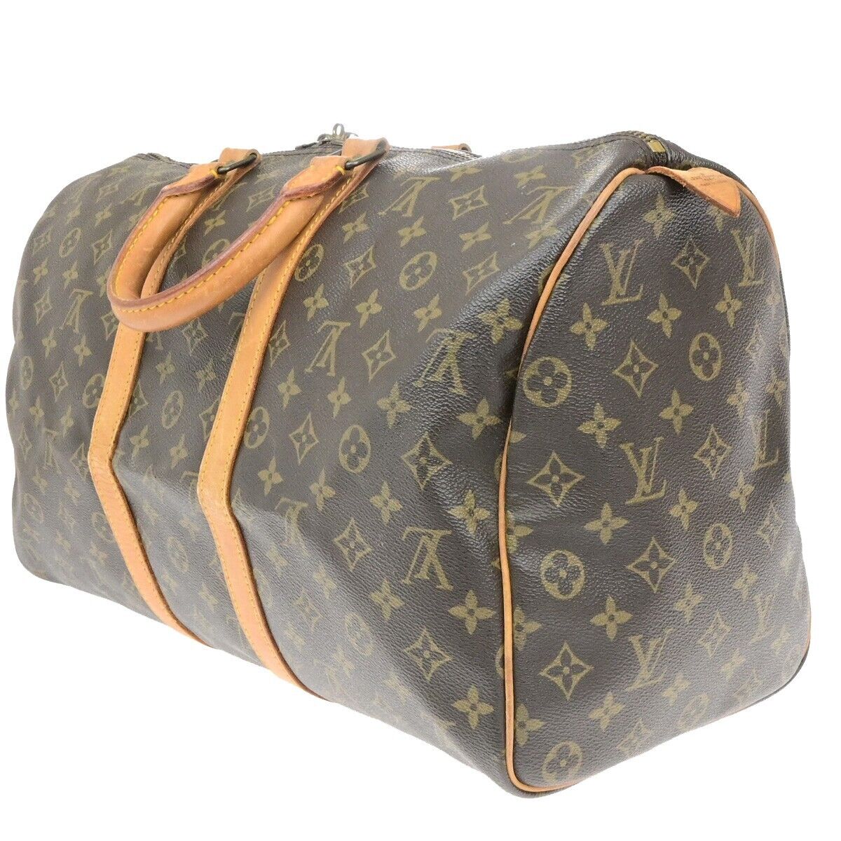 LOUIS VUITTON Keepall 45 Travel Hand Bag Monogram Leather Brown M41428 81ED924