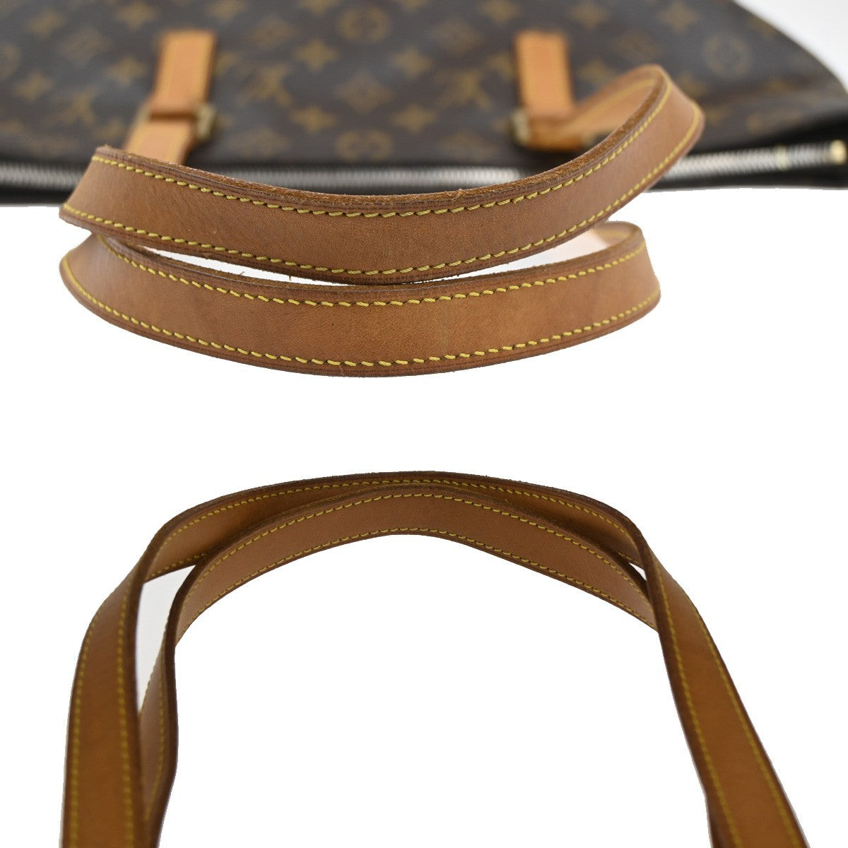 LOUIS VUITTON Cabas Mezzo Shoulder Bag Monogram Leather Brown M51151 83CA098