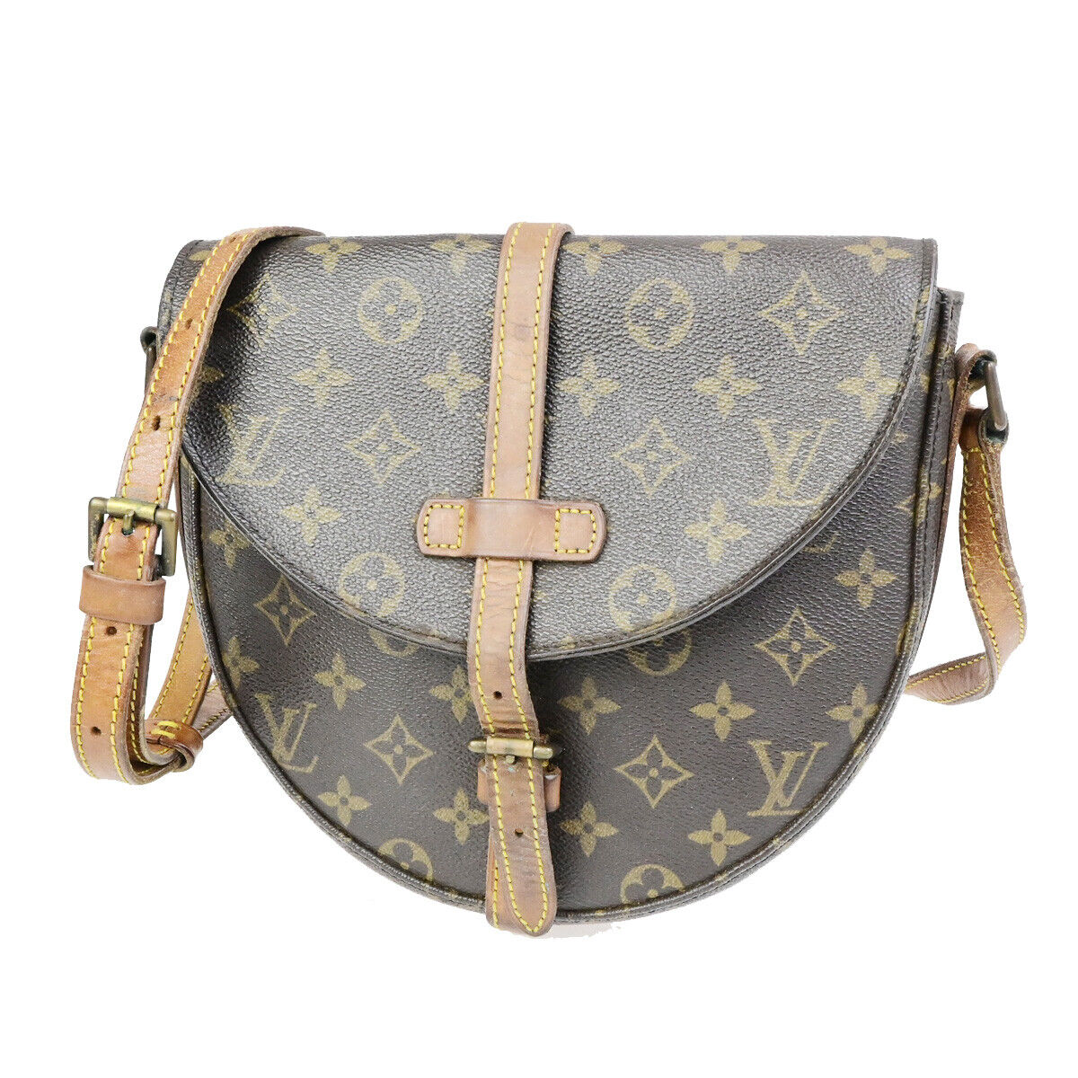 LOUIS VUITTONI Chantilly MM Shoulder Bag Monogram Leather Brown M51233 61SJ537
