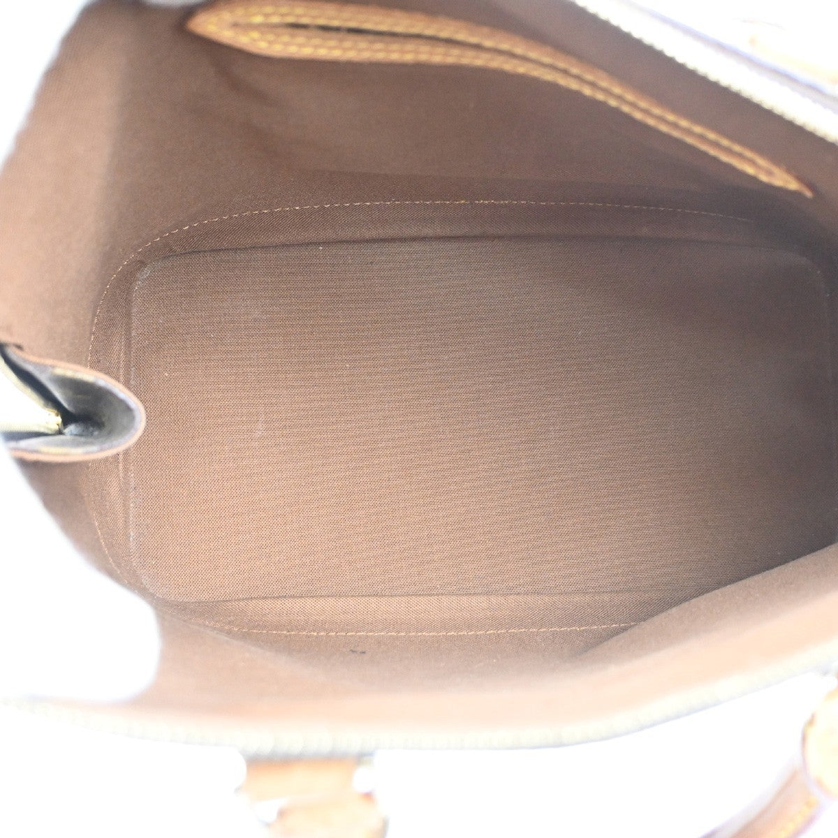 LOUIS VUITTON LV Logo Alma Hand Bag Monogram Leather Brown France M51130 32MA462
