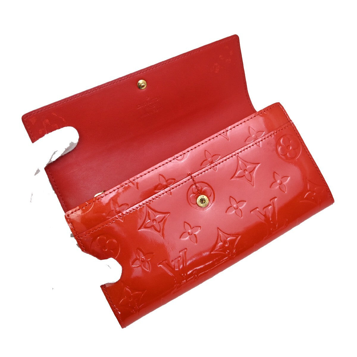 LOUIS VUITTON Portefeuille Monnaie Credit Long Wallet Vernis Pink M91236 05FB686
