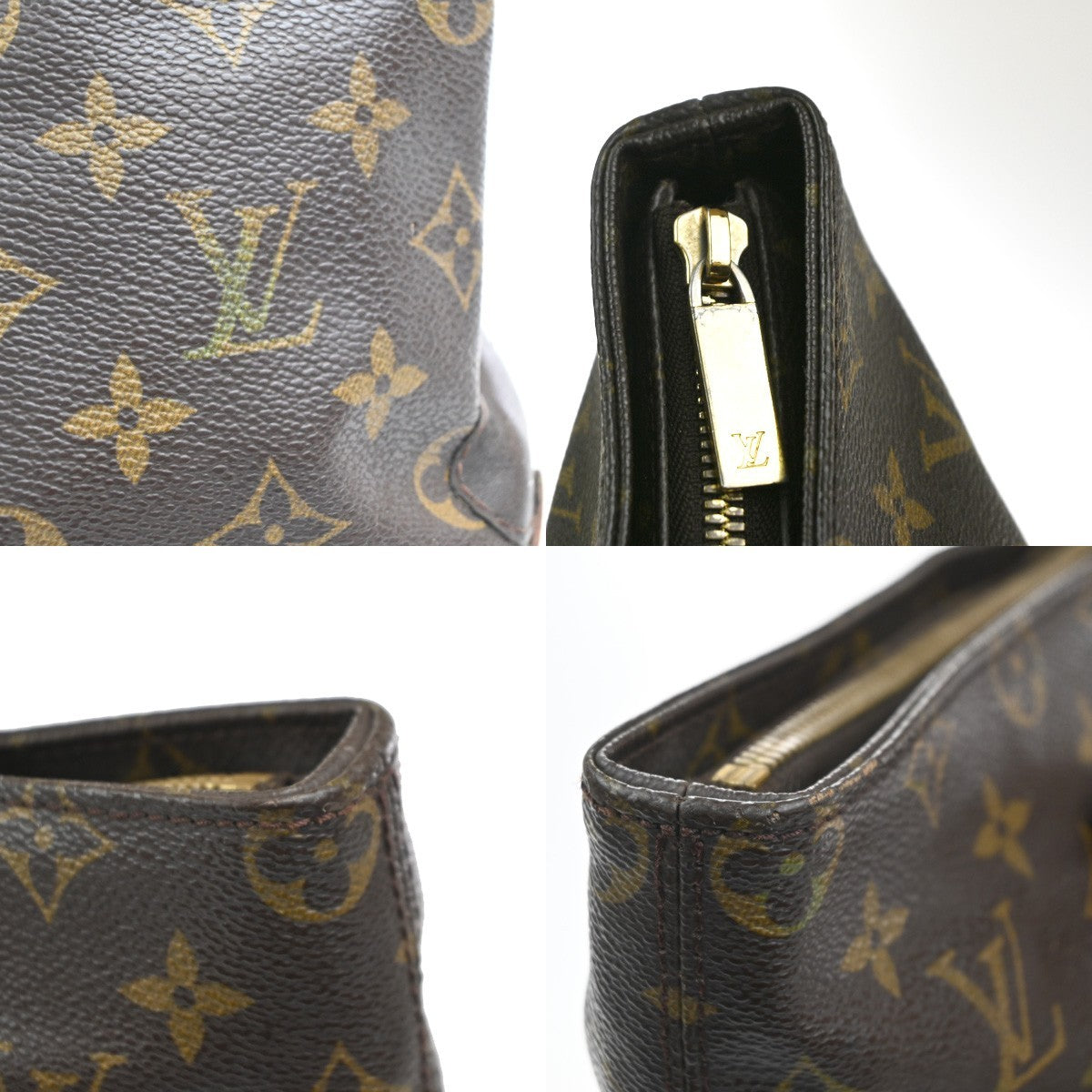 LOUIS VUITTON Cabas Piano Shoulder Bag Monogram Leather Brown M51148 87MA529