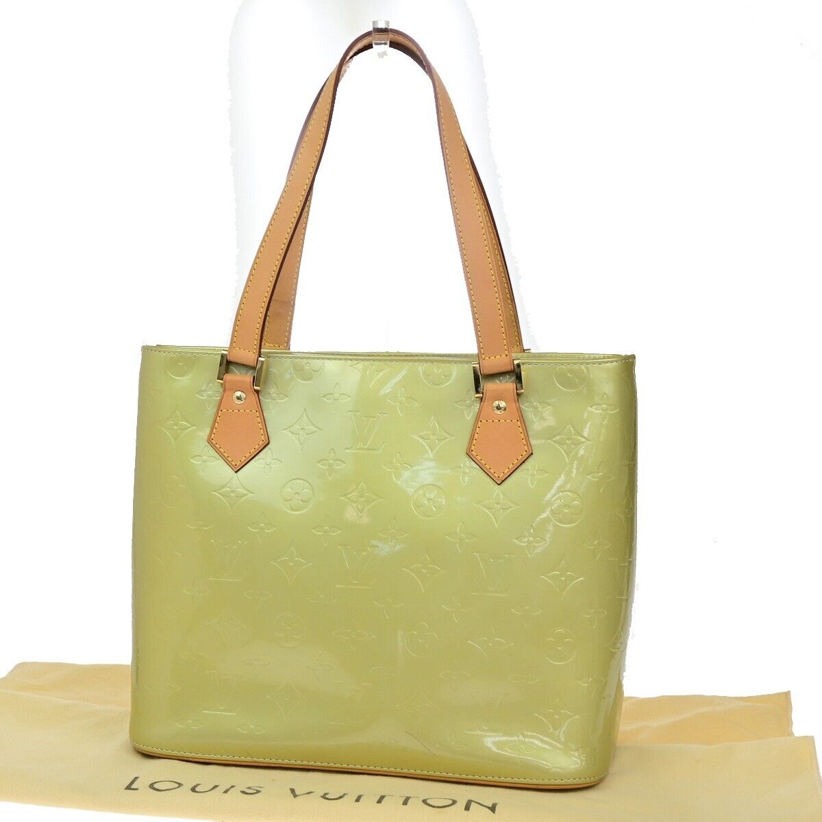 LOUIS VUITTON Houston Shoulder Bag Monogram Vernis Leather Green M91053 61EE022